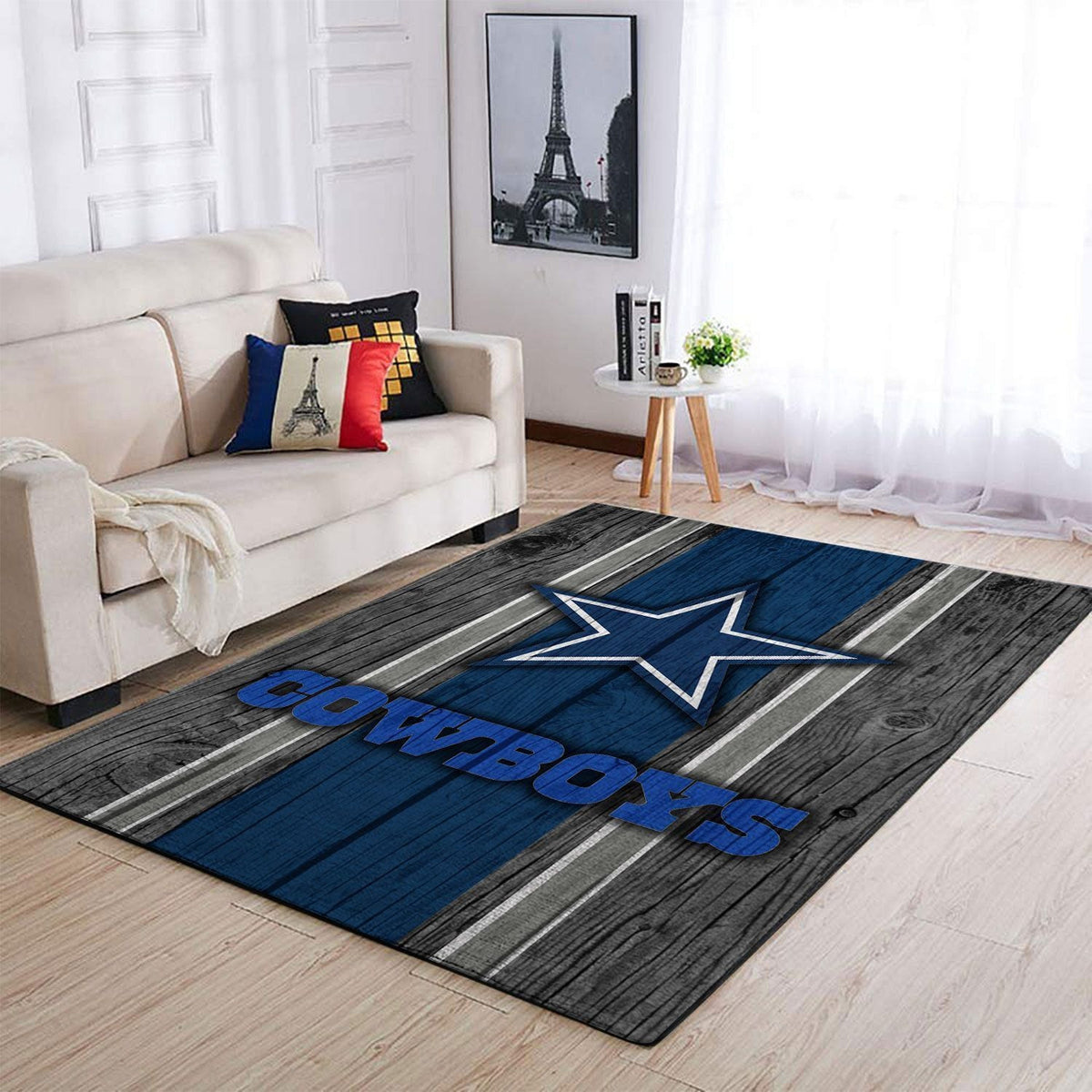 Dallas Cowboys Nfl Team Logobereich Sport im Holzstil Teppich, Teppiche - Outdoor Teppich, Teppich Wohnzimmer, Küchenteppich, Kinderzimmer, Modern