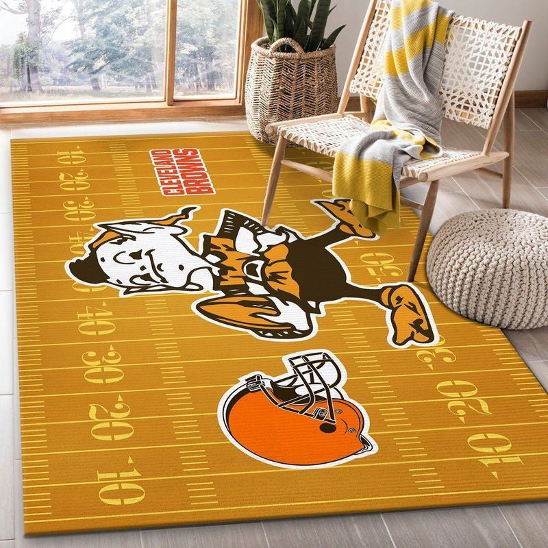 Cleveland Browns NFL 2 Teppich, Teppiche - Outdoor Teppich, Teppich Wohnzimmer, Küchenteppich, Kinderzimmer, Modern