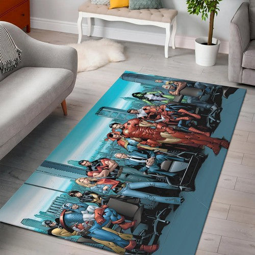 Avengers Marvel Iron Man Spider Man She Hulk Teppich, Teppiche - Outdoor Teppich, Teppich Wohnzimmer, Küchenteppich, Kinderzimmer, Modern