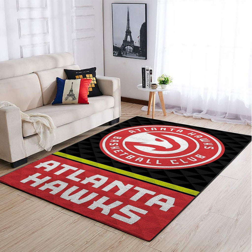 Atlanta Hawks Nba Area Team Logo Sport Teppich, Teppiche - Outdoor Teppich, Teppich Wohnzimmer, Küchenteppich, Kinderzimmer, Modern