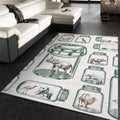 Erhaltung bedrohter Arten Teppich, Teppiche - Outdoor Teppich, Teppich Wohnzimmer, Küchenteppich, Kinderzimmer, Modern