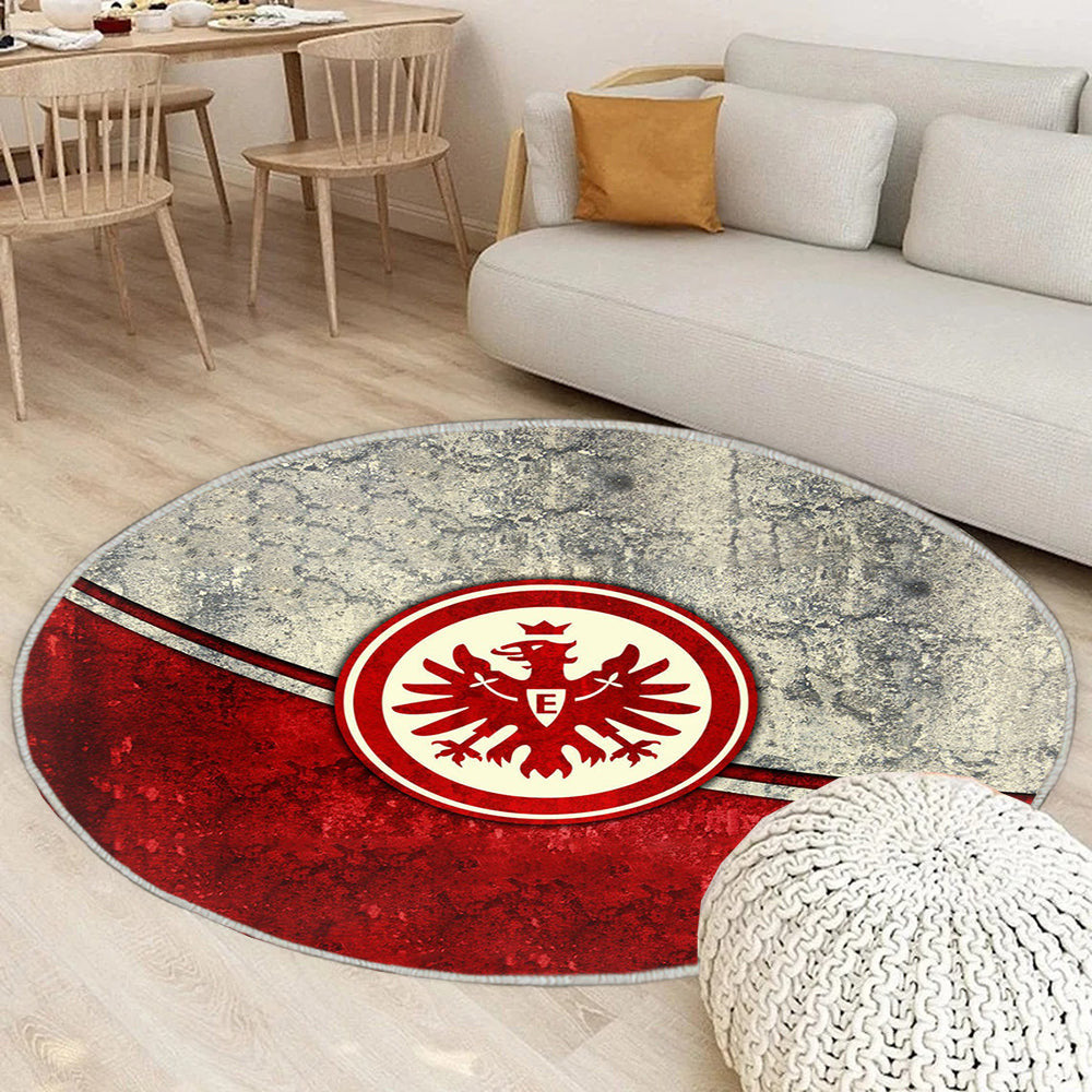 Eintracht Frankfurt SGE03 Teppich Rund, Teppiche - Outdoor Teppich Rund, Teppich Wohnzimmer, Carpet, Rug
