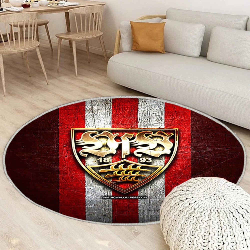 Stuttgarter Fc Teppich Rund, Teppiche - Golden Outdoor Teppich Rund, Bundesliga 2 Teppich Wohnzimmer, Carpet, Rug