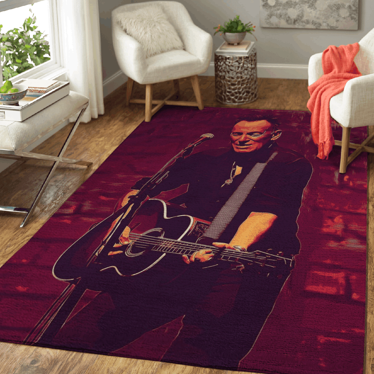 Bruce Springsteen Rockmusik für Fans Teppich, Teppiche - Outdoor Teppich, Teppich Wohnzimmer, Küchenteppich, Kinderzimmer, Modern