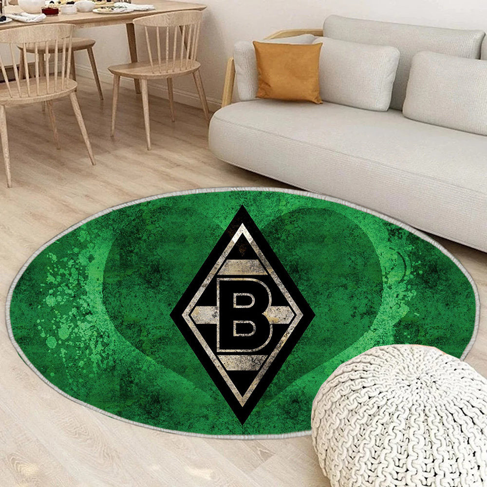 Borussia Mönchengladbach Deutschland Teppich Rund, Teppiche - Outdoor Teppich Rund, Teppich Wohnzimmer, Carpet, Rug