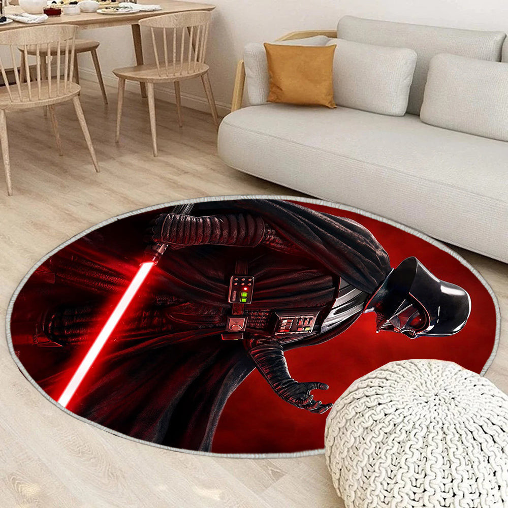 Darth Vader Teppich Rund, Teppiche - Krieg der Sterne Outdoor Teppich Rund, Vader Teppich Wohnzimmer, Carpet, Rug