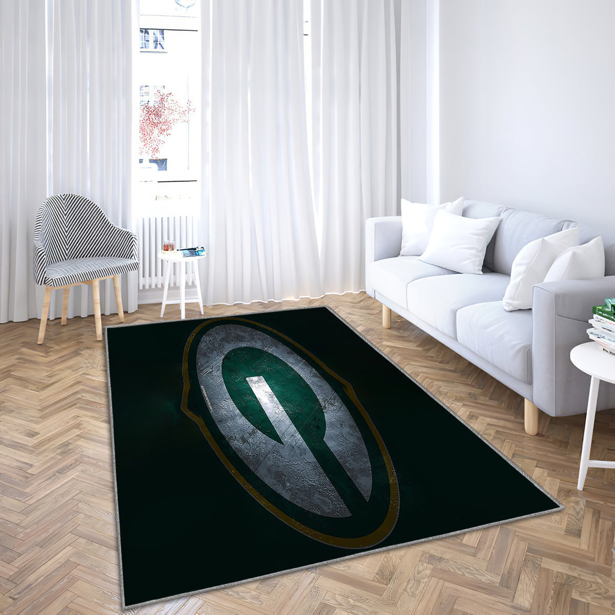 Green Bay Packer Teppich, Teppiche - American Football Team Outdoor Teppich, grüner Steinhintergrund Teppich Wohnzimmer, Küchenteppich, Kinderzimmer, Modern