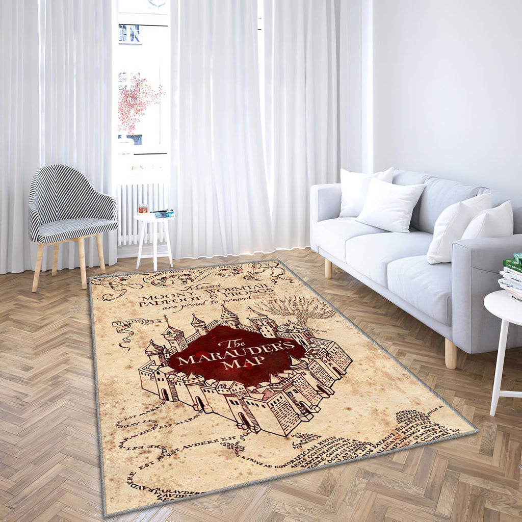 Karte der Rumtreiber Teppich, Teppiche - Harry Outdoor Teppich, Harry Potter Teppich Wohnzimmer, Küchenteppich, Kinderzimmer, Modern