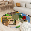 Golem Teppich Rund, Teppiche - Minecraft Outdoor Teppich Rund, una flor xd Teppich Wohnzimmer, Carpet, Rug