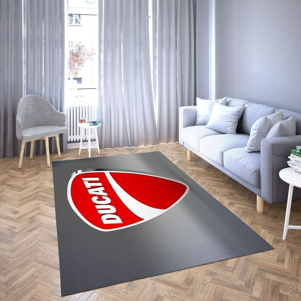 Ducati Area Red Logo-Design Teppich, Teppiche - Outdoor Teppich, Teppich Wohnzimmer, Küchenteppich, Kinderzimmer, Modern