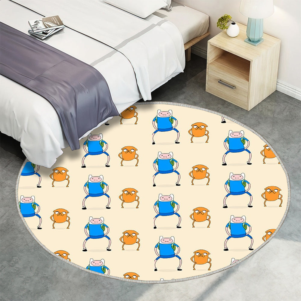 Abenteuer Zeit Teppich Rund, Teppiche - Hund Outdoor Teppich Rund, Finn Teppich Wohnzimmer, Carpet, Rug
