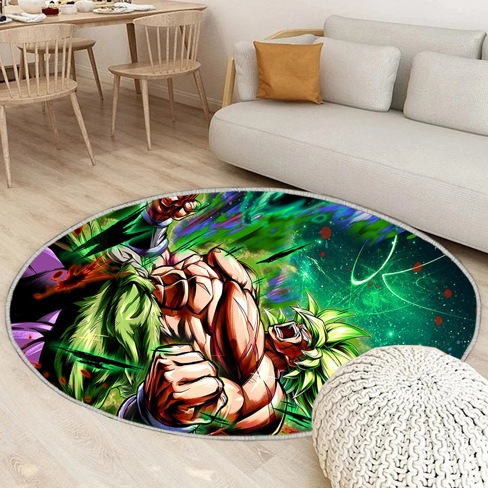 Saiyajin Wut Teppich Rund, Teppiche - Broly Outdoor Teppich Rund, dbz Teppich Wohnzimmer, Carpet, Rug