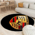 PORSCHE LOGO Teppich Rund, Teppiche - Outdoor Teppich Rund, Teppich Wohnzimmer, Carpet, Rug