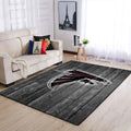 Atlanta Falcons Nfl Team Logo Grey Area Sport im Holzstil Teppich, Teppiche - Outdoor Teppich, Teppich Wohnzimmer, Küchenteppich, Kinderzimmer, Modern