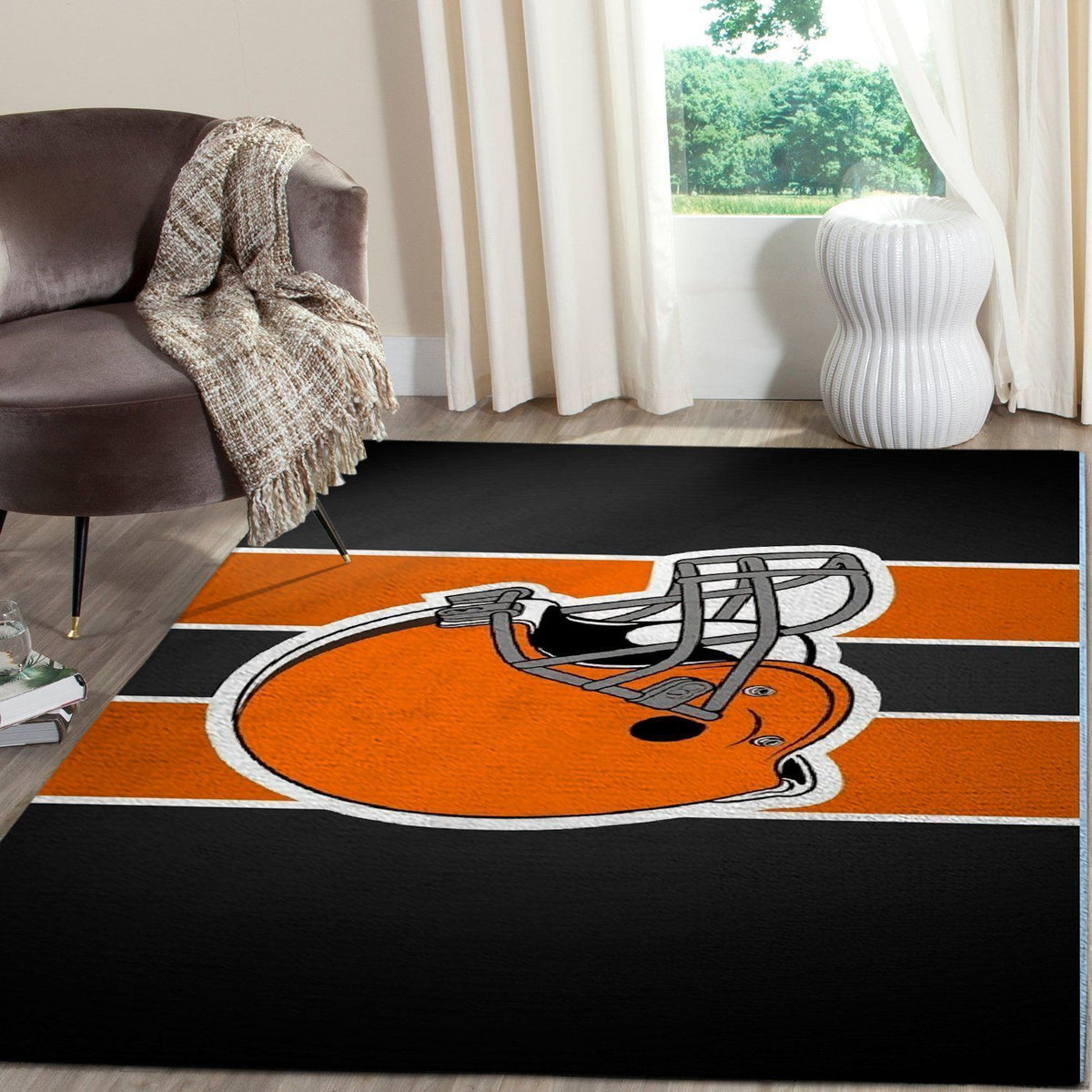 Cleveland Browns Area Nfl-Fußballmannschaft Logo011 Teppich, Teppiche - Outdoor Teppich, Teppich Wohnzimmer, Küchenteppich, Kinderzimmer, Modern