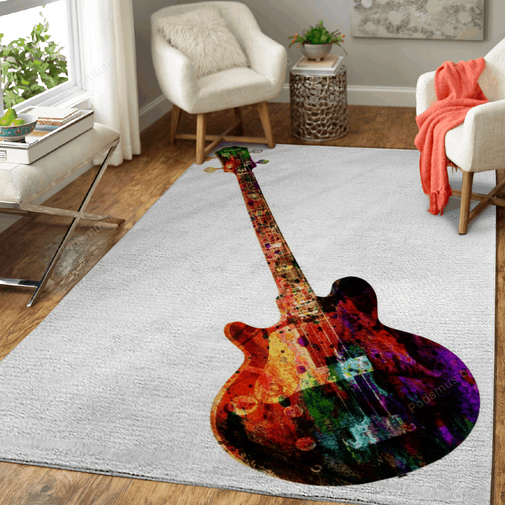 E-Gitarrenmusik für Fans 002 Teppich, Teppiche - Outdoor Teppich, Teppich Wohnzimmer, Küchenteppich, Kinderzimmer, Modern