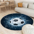Fußball 002 Teppich Rund, Teppiche - Outdoor Teppich Rund, Teppich Wohnzimmer, Carpet, Rug