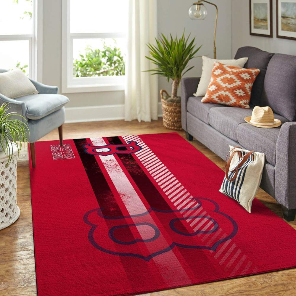 Boston Red Sox Mlb Area Team Logo Sport Teppich, Teppiche - Outdoor Teppich, Teppich Wohnzimmer, Küchenteppich, Kinderzimmer, Modern