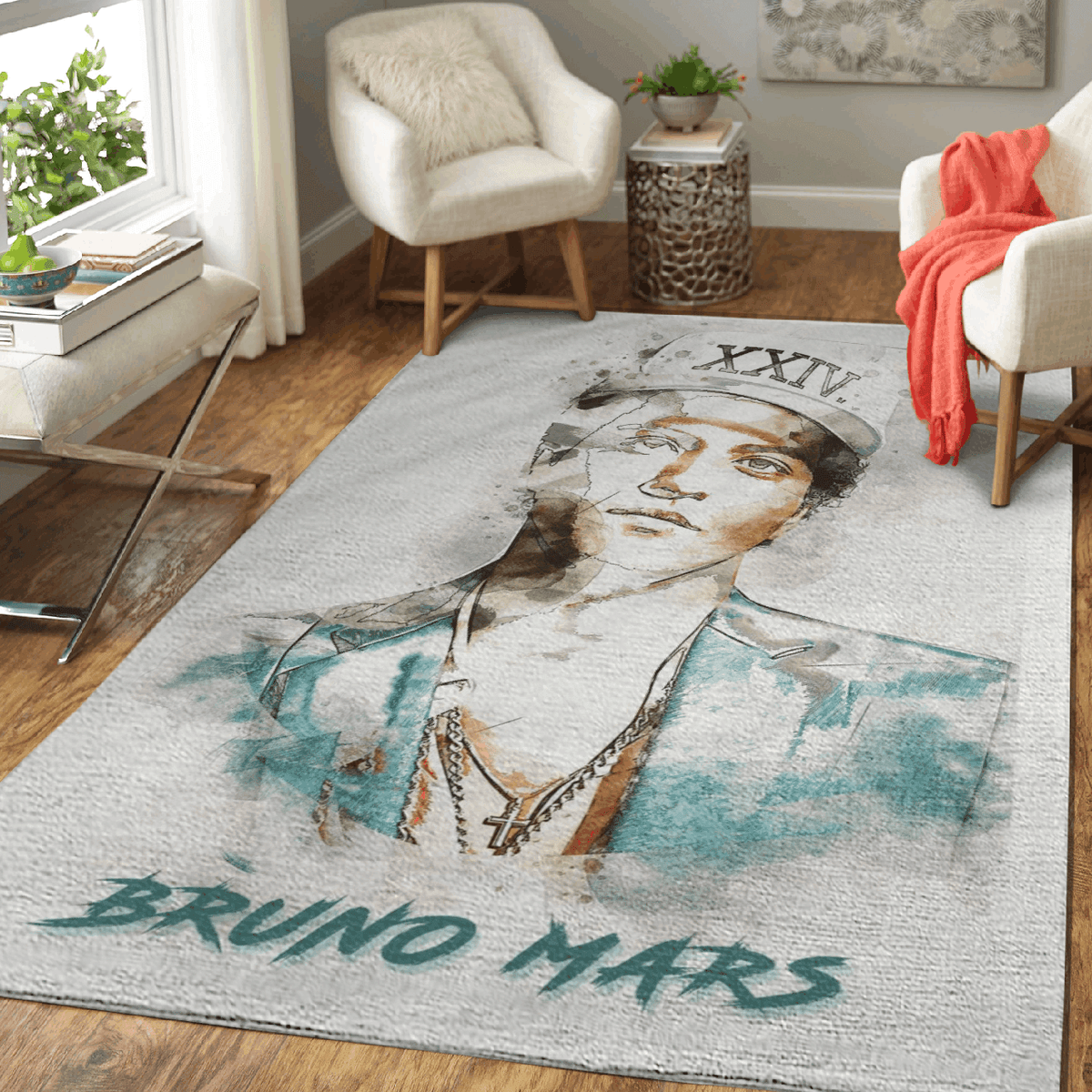 Bruno Mars-Sänger Peter Gene Hernandez für den Fanbereich Teppich, Teppiche - Outdoor Teppich, Teppich Wohnzimmer, Küchenteppich, Kinderzimmer, Modern