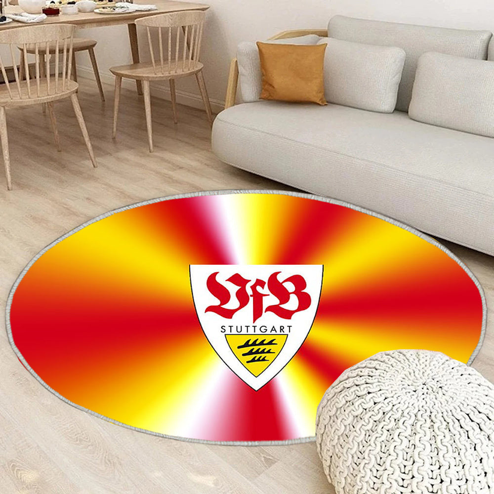 VfB Stuttgart Teppich Rund, Teppiche - Outdoor Teppich Rund, Teppich Wohnzimmer, Carpet, Rug