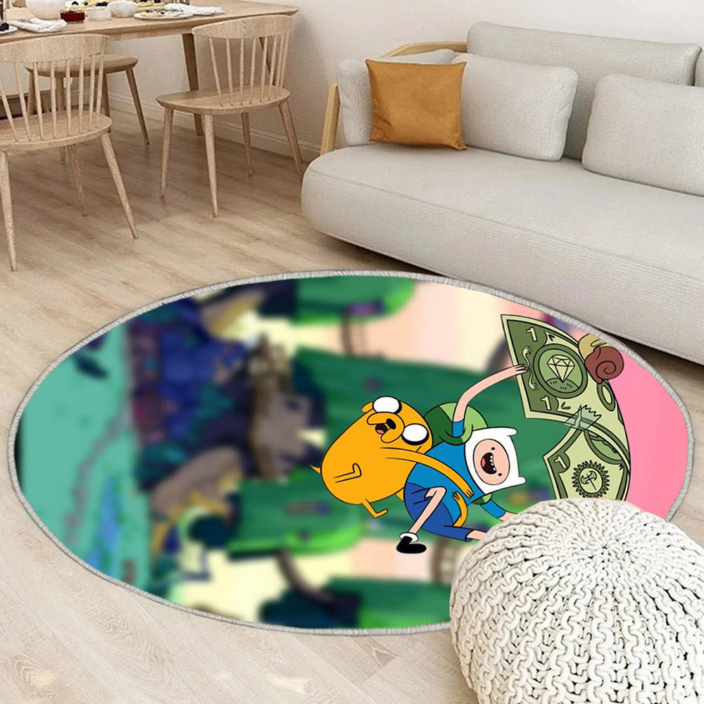 Abenteuer Zeit Teppich Rund, Teppiche - Karikatur Outdoor Teppich Rund, Finn Teppich Wohnzimmer, Carpet, Rug