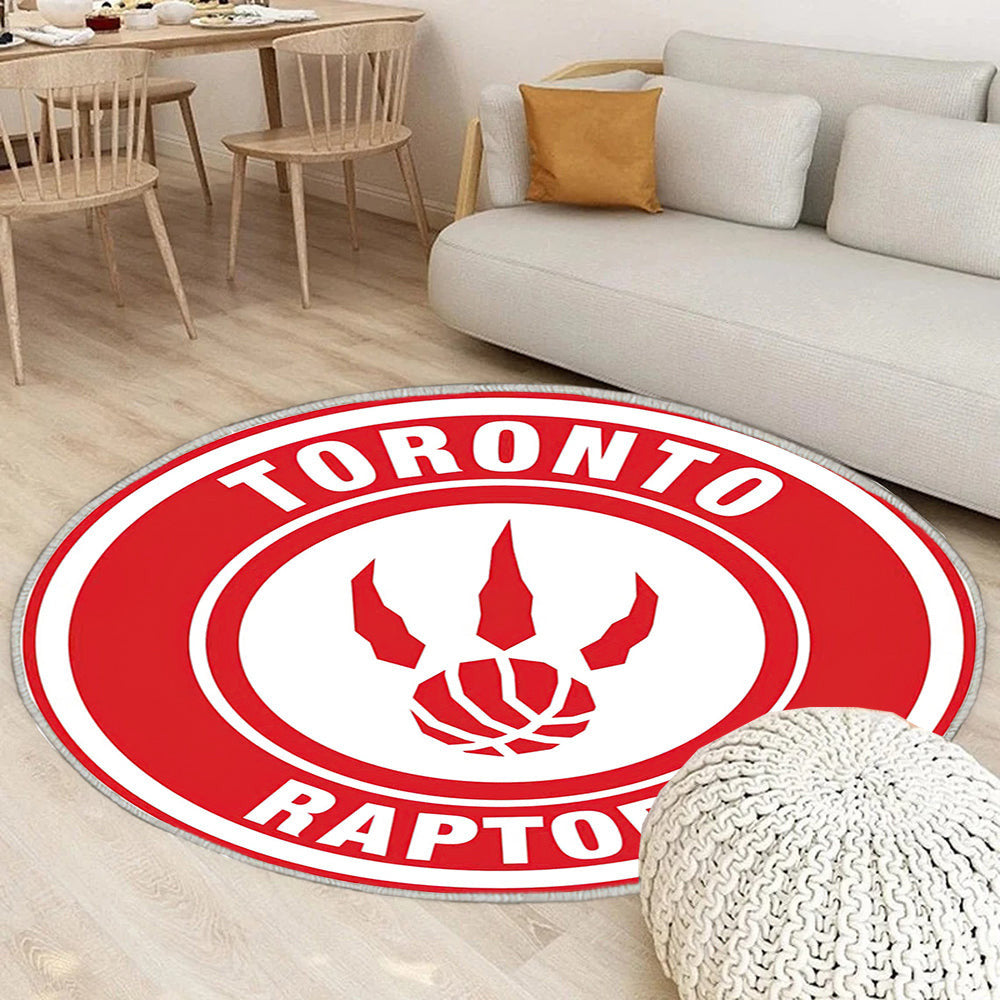Toronto Raptors Kreis Logo Teppich Rund, Teppiche - Outdoor Teppich Rund, Teppich Wohnzimmer, Carpet, Rug