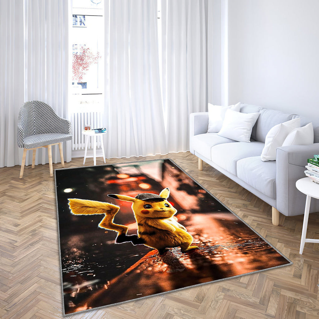 Süßes Pikachu Teppich, Teppiche - Anime Outdoor Teppich, Teppich Wohnzimmer, Küchenteppich, Kinderzimmer, Modern