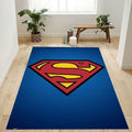 DC Comics Superman-Schild Teppich, Teppiche - Outdoor Teppich, Teppich Wohnzimmer, Küchenteppich, Kinderzimmer, Modern