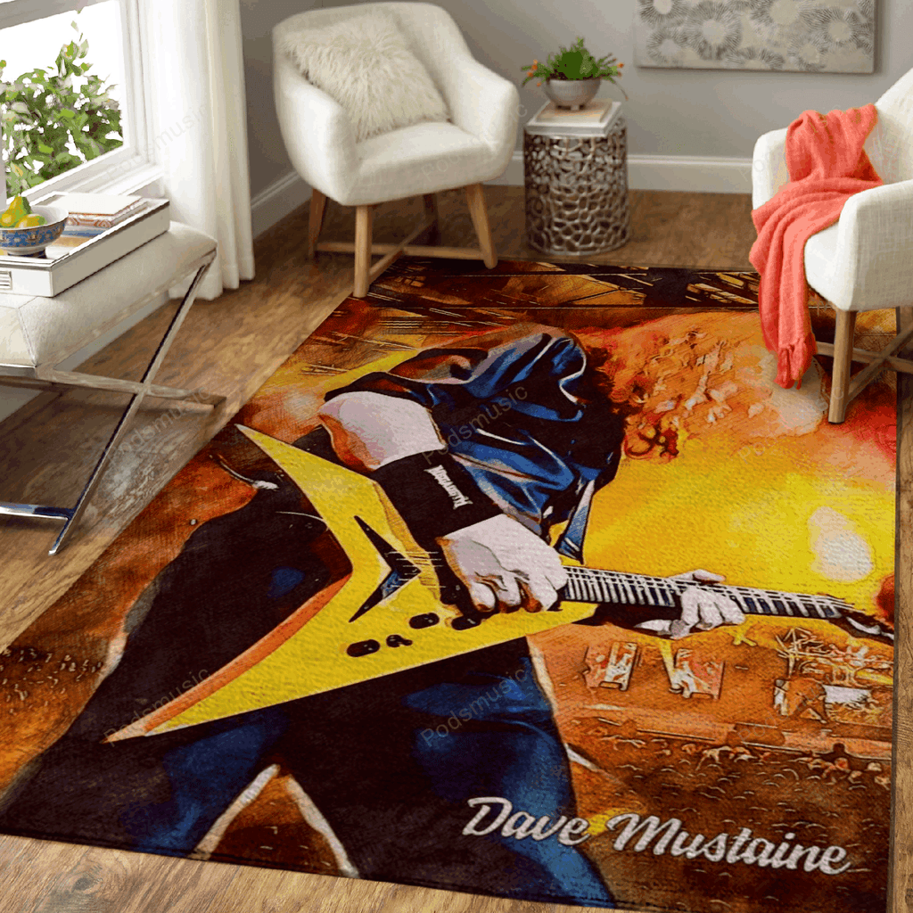 Dave Mustaine Musik für Fans Teppich, Teppiche - Outdoor Teppich, Teppich Wohnzimmer, Küchenteppich, Kinderzimmer, Modern