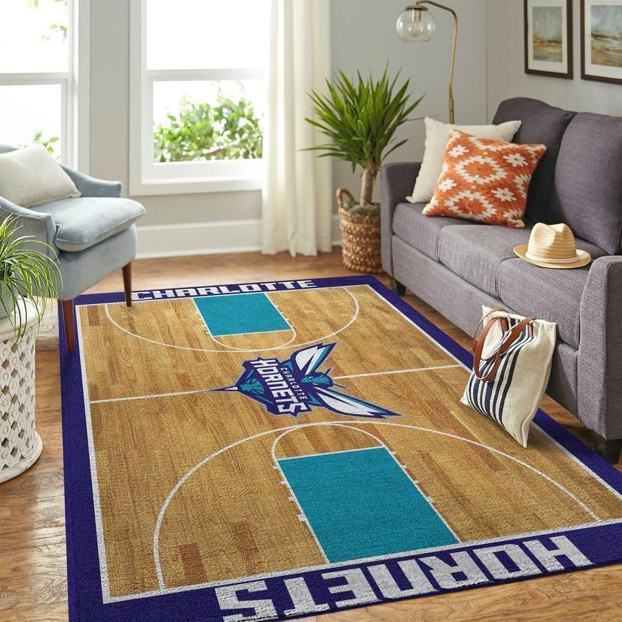 Charlotte Hornets Area NBA-Basketballteam Logo001 Teppich, Teppiche - Outdoor Teppich, Teppich Wohnzimmer, Küchenteppich, Kinderzimmer, Modern
