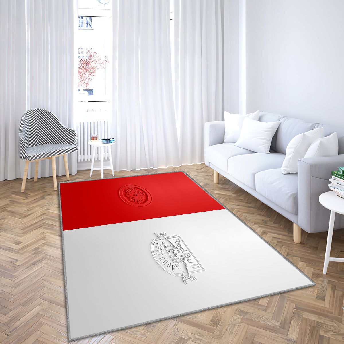 Eintracht Frankfurt gegen RB Salzburg Teppich, Teppiche - UEFA Europa League Outdoor Teppich, Teppich Wohnzimmer, Küchenteppich, Kinderzimmer, Modern