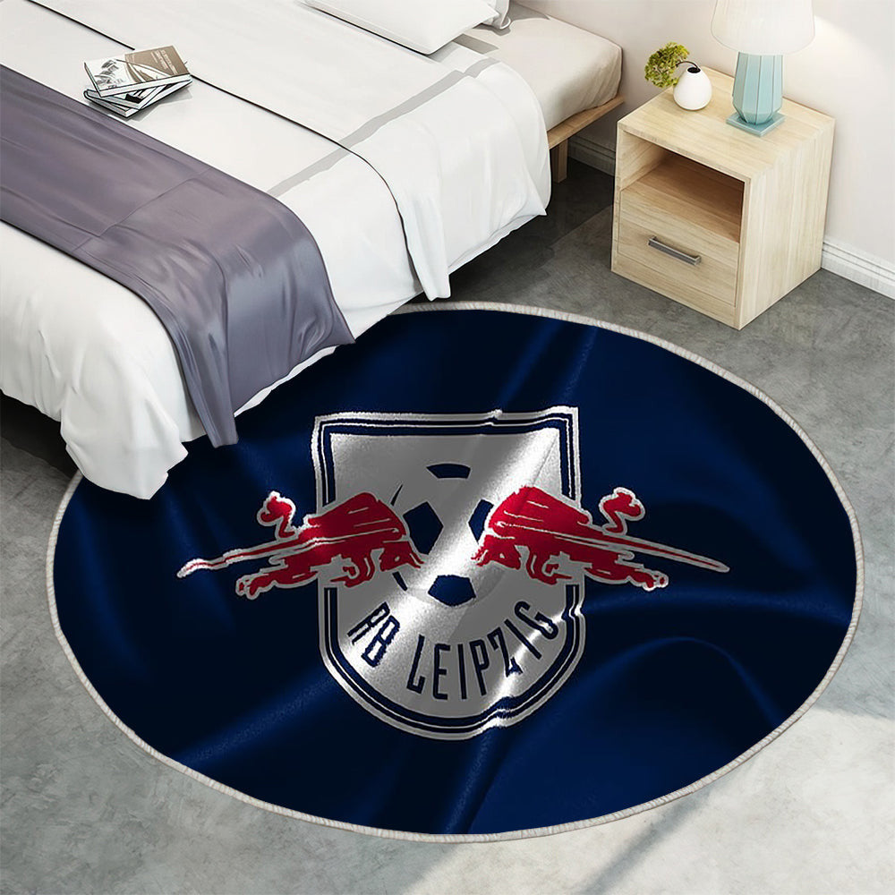 Fußball Teppich Rund, Teppiche - RB Leipzig Outdoor Teppich Rund, Fußball 01 Teppich Wohnzimmer, Carpet, Rug