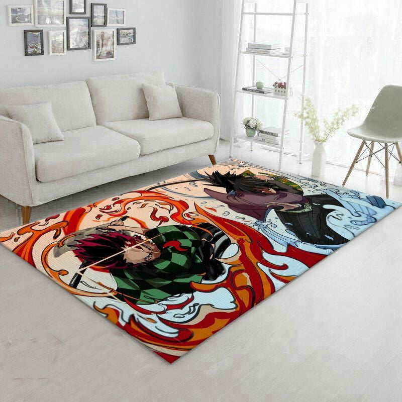 Anime-Dämonentöter V5 Teppich, Teppiche - Outdoor Teppich, Teppich Wohnzimmer, Küchenteppich, Kinderzimmer, Modern