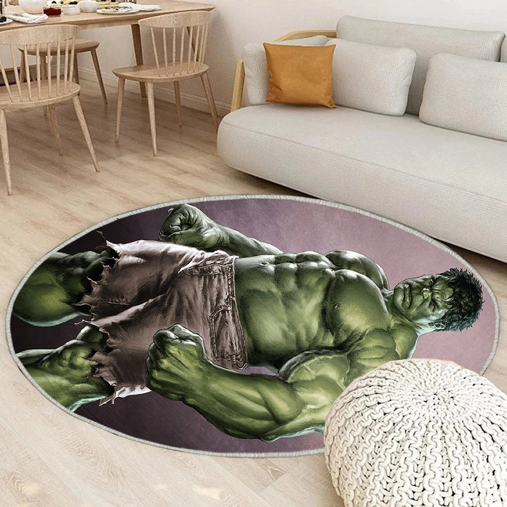 Hulk Teppich Rund, Teppiche - der unglaubliche Hulk Outdoor Teppich Rund, Rächer Teppich Wohnzimmer, Carpet, Rug