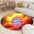 Feuerrot Bayer München Teppich Rund, Teppiche - Outdoor Teppich Rund, Teppich Wohnzimmer, Carpet, Rug