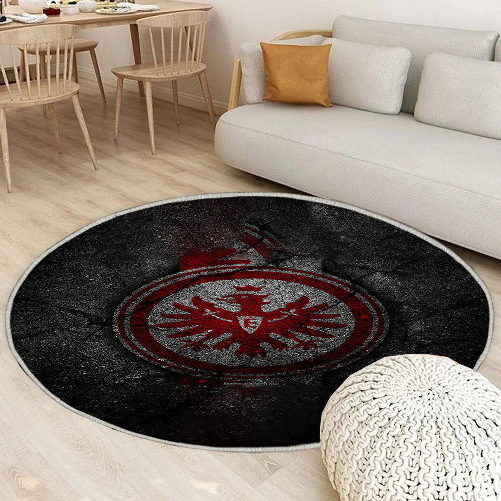 Eintracht Frankfurt Teppich Rund, Teppiche - Logo Outdoor Teppich Rund, Kunst Teppich Wohnzimmer, Carpet, Rug