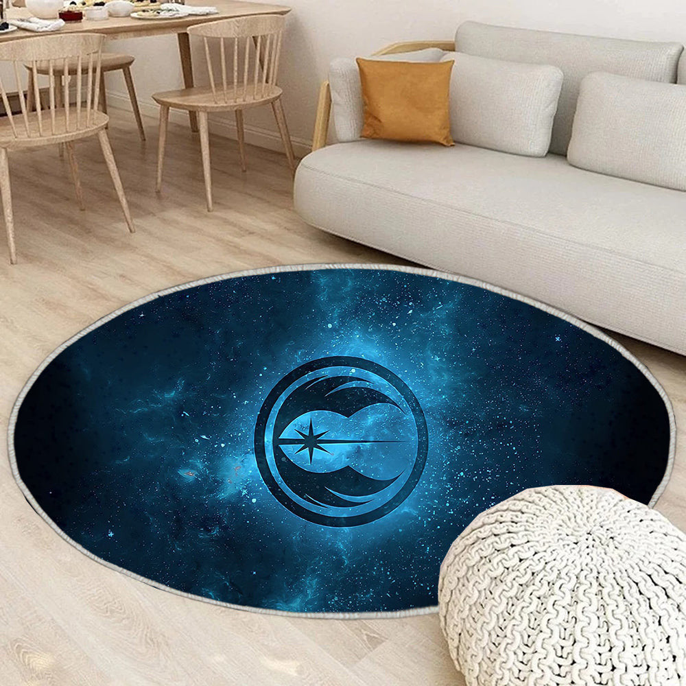 Starwars der Jedi Teppich Rund, Teppiche - Outdoor Teppich Rund, Teppich Wohnzimmer, Carpet, Rug
