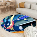 Greninja Teppich Rund, Teppiche - Outdoor Teppich Rund, Teppich Wohnzimmer, Carpet, Rug