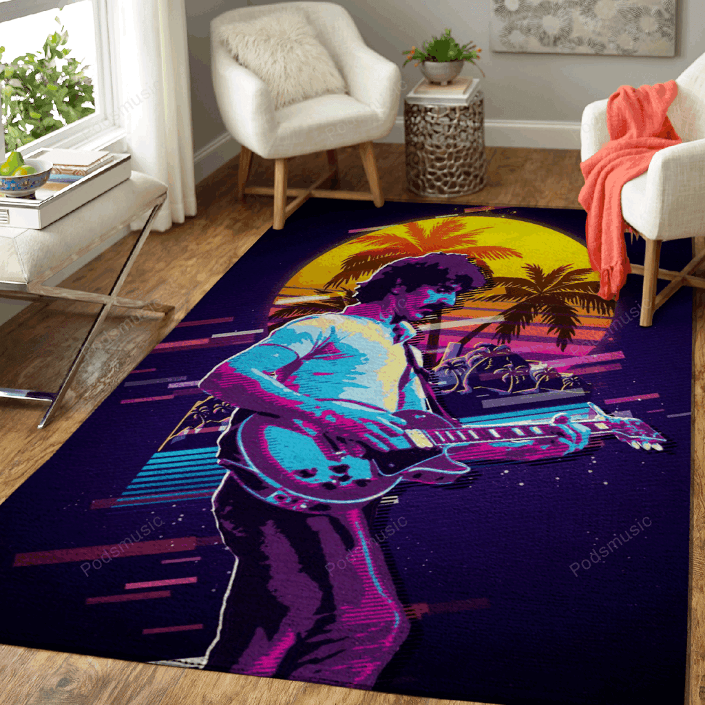 Frank Zappa Live Concertwork Music Synthwave 80S Für Fans Teppich, Teppiche - Outdoor Teppich, Teppich Wohnzimmer, Küchenteppich, Kinderzimmer, Modern