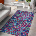 Blauer lila roter Paisley-Muster-Druck Teppich, Teppiche - Outdoor Teppich, Teppich Wohnzimmer, Küchenteppich, Kinderzimmer, Modern