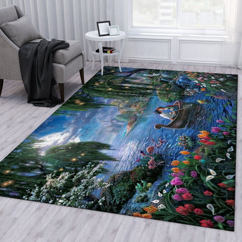Disney Die kleine Meerjungfrau Ariel Prinz Eric Teppich, Teppiche - Outdoor Teppich, Teppich Wohnzimmer, Küchenteppich, Kinderzimmer, Modern