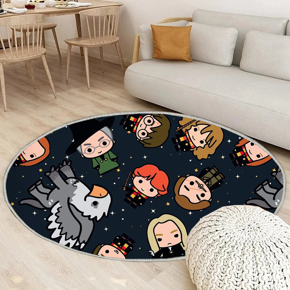 Harry Potter Teppich Rund, Teppiche - Outdoor Teppich Rund, Teppich Wohnzimmer, Carpet, Rug