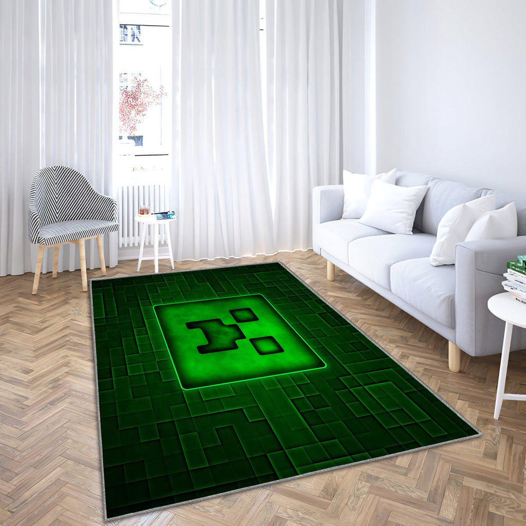 Minecraft Teppich, Teppiche - bosko Outdoor Teppich, Teppich Wohnzimmer, Küchenteppich, Kinderzimmer, Modern