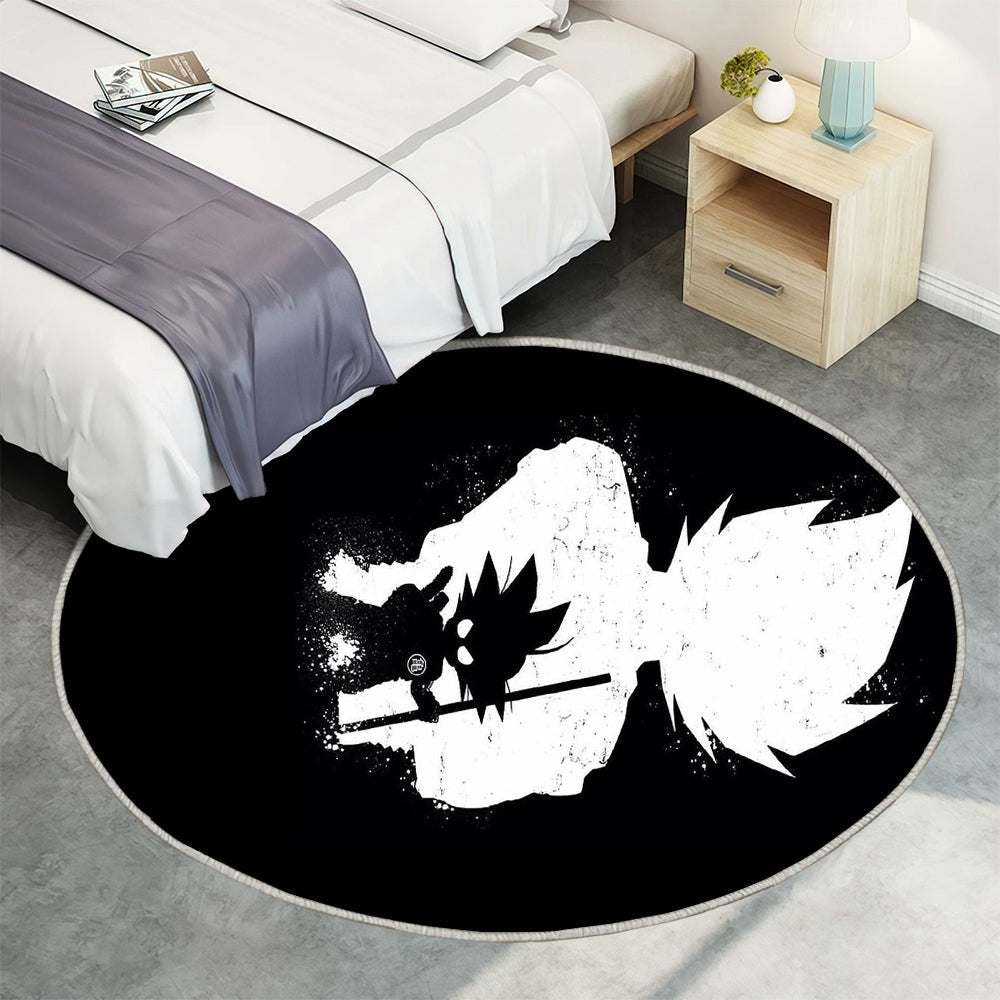 Dragon Ball Teppich Rund, Teppiche - Dragon Ball Z Outdoor Teppich Rund, Son Goku Teppich Wohnzimmer, Carpet, Rug