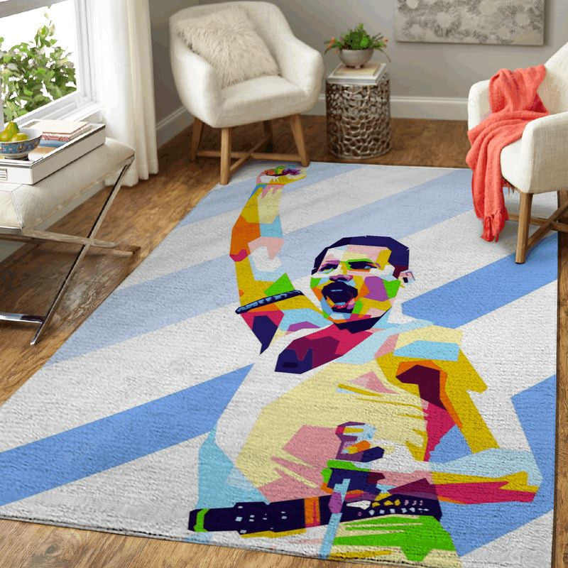 Freddie Mercury Sänger 12 Teppich, Teppiche - Outdoor Teppich, Teppich Wohnzimmer, Küchenteppich, Kinderzimmer, Modern