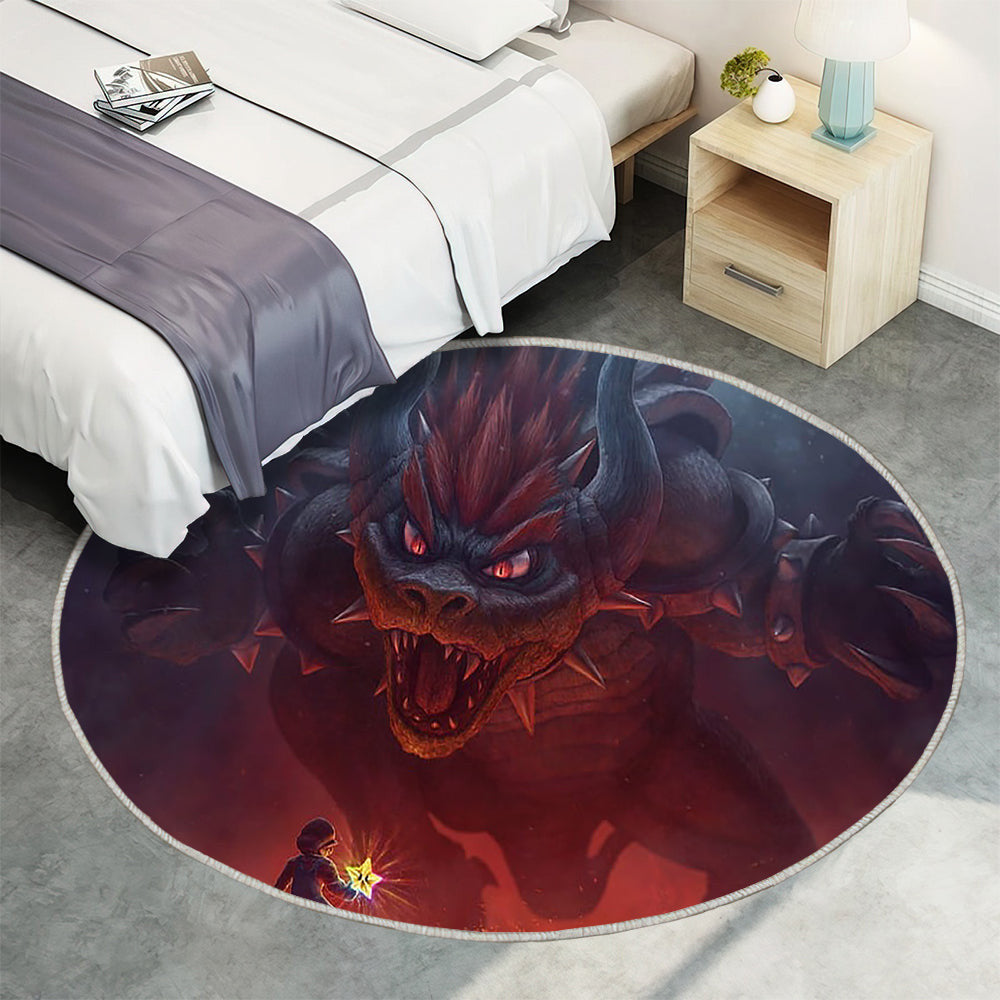 Super Mario Fanart Teppich Rund, Teppiche - Mario Outdoor Teppich Rund, Künstler Teppich Wohnzimmer, Carpet, Rug