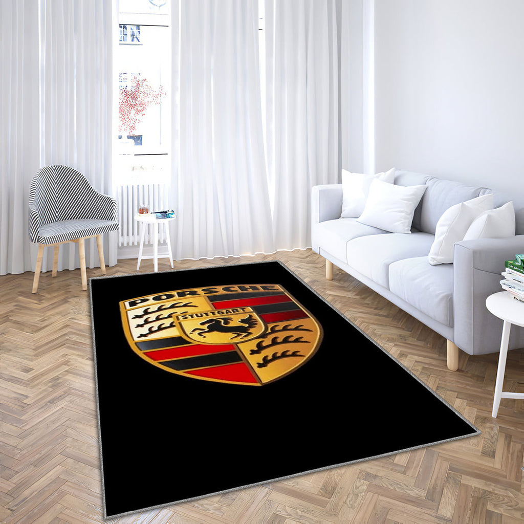 PORSCHE LOGO Teppich, Teppiche - Outdoor Teppich, Teppich Wohnzimmer, Küchenteppich, Kinderzimmer, Modern