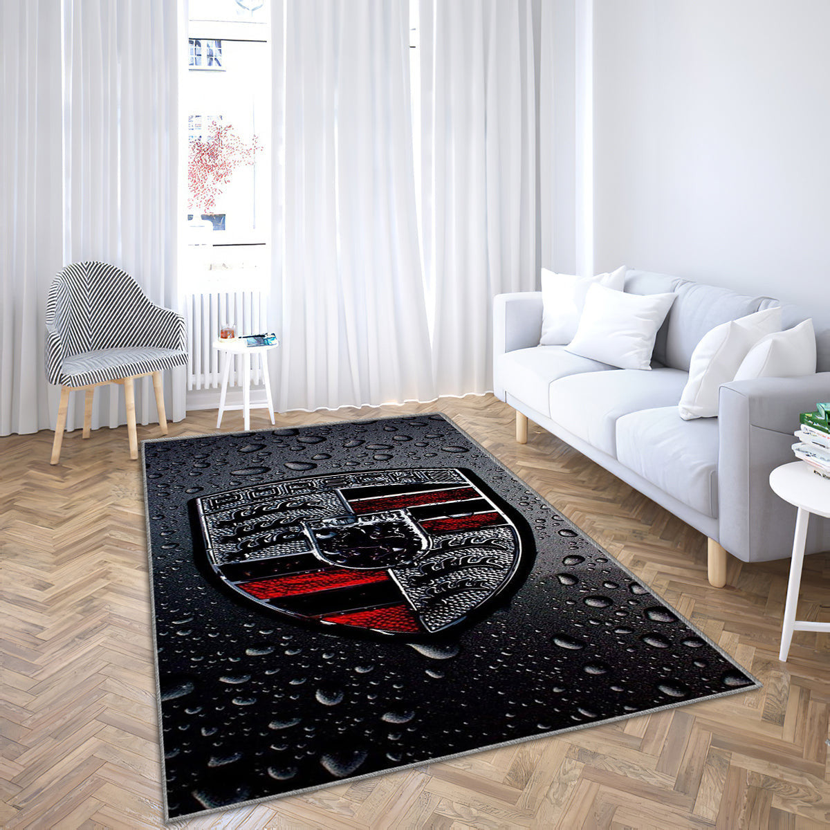 Porsche Logo Teppich, Teppiche - Wagen Outdoor Teppich, Teppich Wohnzimmer, Küchenteppich, Kinderzimmer, Modern