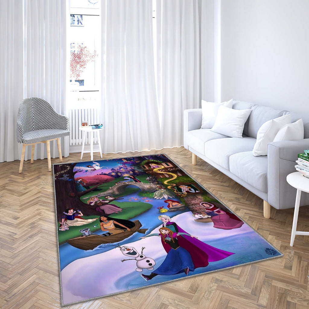 Prinzessinnen Teppich, Teppiche - Karikatur Outdoor Teppich, Figuren Teppich Wohnzimmer, Küchenteppich, Kinderzimmer, Modern