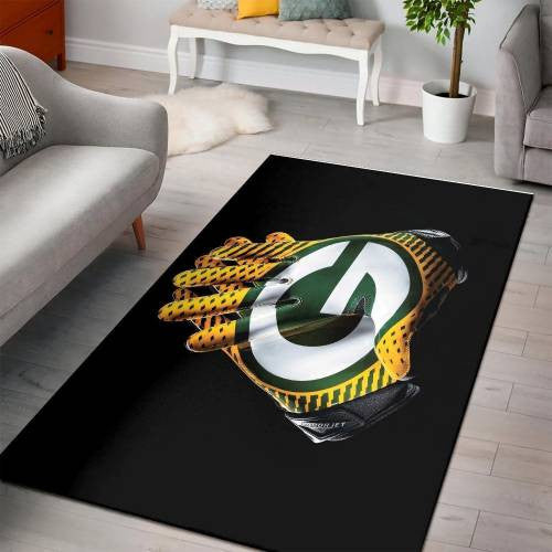 Green Bay Packers Area Nfl Football Team Logo013 Teppich, Teppiche - Outdoor Teppich, Teppich Wohnzimmer, Küchenteppich, Kinderzimmer, Modern